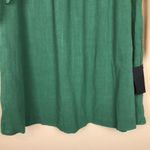 Lulus NWT  Women’s Off the Shoulder Cuffs Tie Kelly Green Shift Mini Dress Photo 3