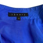 Theory  Womens Long‎ Sleeve Open Front Light Blazer Jacket Size 4 Blue Business Photo 3