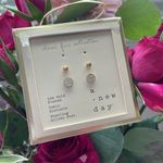 A New Day  earrings 14k Gold Played Cubic Zirconia fashion Jewelry New 2 pairs Photo 3