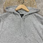 Nike Dri-Fit Yoga Luxe Cropped Hoodie Pullover Oversized Soft Knit in Gray L Photo 5