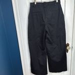 Abercrombie & Fitch Black Wide Leg Cotton Flat Front Pants New w Tag W1471 Sz 6 Photo 3