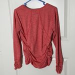 Pink Lotus  Red Space Dye Yoga Top Ruched Large Photo 1