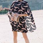 NWOT Valentino bird print cape dress Blue Photo 0