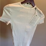 Helmut Lang Cream Puff Sleeve Ribbed Tee Photo 0