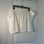 Hinge Needlepoint Embroidery Cotton Lined Ruched Stretch Waist MiniSkirt Size 1 Photo 2