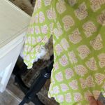 Anthropologie Mahogany lime green cotton pop over tunic top or mini dress beach cover up XL Photo 3