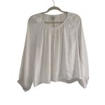 A New Day ✨ Women's Balloon Long Sleeve Femme Popover Cream Sz Medium Shirt✨ Photo 4