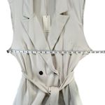 MELLODAY Vince Double Breasted Vest Womens L Cream Tie Belt Modern Timeless NEW Photo 4