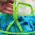 Champion Sports Bra Teal Lime Green Geo Photo 5