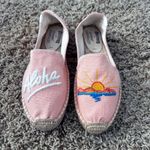 Soludos Anthropologie X Lockhart Embroidered "Aloha" Espadrilles Women's Sz 6.5 Photo 1
