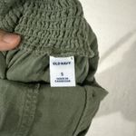 Old Navy  Womens Linen Blend Jumpsuit S Adjustable Straps Smocked Green Wide Leg Photo 1