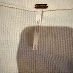 Free People  Wear Me Out Thermal Mesh Long Sleeve Ruched Top in White Sz M‎ Photo 5