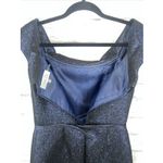 Rickie Freeman x Teri Jon Jacquard Blue Metallic Cocktail Dress Size 6 READ Photo 13