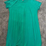 Catherines  Women's 3X Plus Size Green Short‎ Sleeve Dress Relaxed Stretch Photo 0