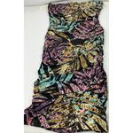 Love j Black Strapless Ruched Mini Dress Tropical Print Party Cocktail Small Photo 2
