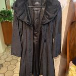 Angie Velour Black Floral Long Coat Jacket Stunning! Photo 1