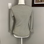 Ralph Lauren Lauren  Brown Striped Henley womens Size Large Cotton Equestrian Photo 6