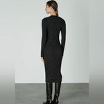 Enza Costa lurex sweater rib cardigan midi dress in BLACK/SILVER Black Photo 1