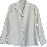 Bryn Walker  White Textured Button Front Long Sleeve Shirt Size Small Photo 0
