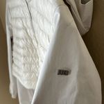 Duno white mixed media cropped puff down jacket Size M Photo 7