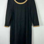 J.Jill Dress L Black Knit Colorblock Minimalist Stretch Sheath Career Office Size L Photo 0