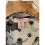 Saint Tropez West  Blouse Women's Small Sheer V-Neck Floral Long Sleeve Buttons Photo 5