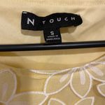 N Touch Hippie Fairy Boho Pastel Yellow Floral Print Mesh Short Sleeve Lined Top Photo 3