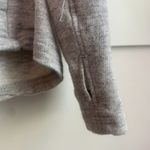 Zyia  Gray Quilted Combo Pocket Hoodie Sweatshirt Photo 6