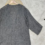 Eileen Fisher Organic Linen Blend Longsleeve Open Front Long Cardigan Knit M Photo 8