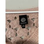 Bobeau  Pink Floral Cut Out Coquette Cotton Blend Cardigan Flare Sleeves Size XL Photo 4