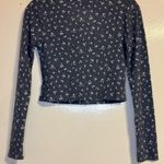 Aeropostale Aero- Junior's Soft Blue Floral Shrunken Tee Long Sleeve- Medium Photo 3