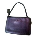 Coach Hologram pebbled leather wristlet purple Photo 1