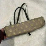 Dooney & Bourke ‎ Signature Canvas Leather Purse Vintage DB Brown Shoulder Bag Photo 2
