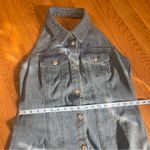 HOUSE OF HARLOW 1960 REVOLVE DENIM HALTER NECK DRESS BLUE SZ L Size L Photo 8
