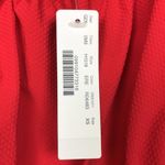 J.Crew NWT  Women’s Red Keyhole Bow Puff Sleeve Elasticized Neckline Crop Blouse Photo 5