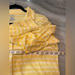 L.L. Bean Size M Long Sleeve Yellow White Stripe Button Down Collared Pajama Top Size M Photo 7