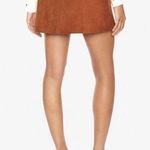 Intermix genuine goat leather brown retro A-line mini shirt Photo 3