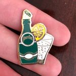 Perrier Bottle and Glass Enamel Pin Photo 0