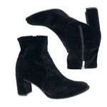 Marc Fisher Womens Lizzy Stretch Textile Velvet Block Heeled Boots Black Size 10 Photo 0