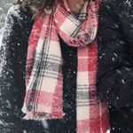 Amazon Red and White Plaid Scarf Photo 0