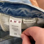 AMO Loverboy in indigo Adobe ribbon high rise ankle length jeans size 26 Blue Photo 12