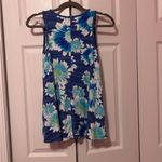 Justice Floral Blue Sleeveless Top Photo 4