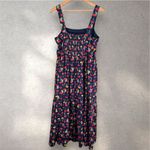 Pink Chicken Sierra Dress‎ Blue Cherries Cherry Poplin Tiered Midi Sz L Size L Photo 3