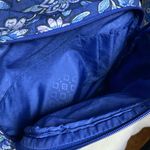 Vera Bradley  Quilted ‘Tropics’ Tapestry Floral Blue Backpack EUC 18in Photo 10