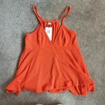 Ces Femme Daisy Woven Cami in Coral Size Large NWT Orange Photo 6