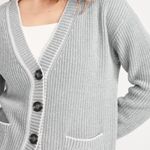Old Navy Relaxed Cardigan Sweater, Size Medium, Crème De La Crème Photo 4