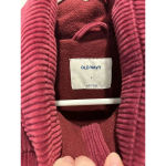 Old Navy  Women's Oversize Puffer Wine Corduroy Padded Jacket Pockets Zip Large‎ Photo 3