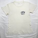 Brandy Melville Vintage Short Sleeve "Crew" Graphic Tee - White/Navy Photo 0