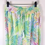 Harlow Rose Skirt Womens Sz M Tropical Mesh Knit Hi Low Maxi Pull On Palm‎ Beach Size M Photo 1