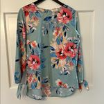 Adrienne Beautiful Floral Blouse with ties at the wrist Photo 0